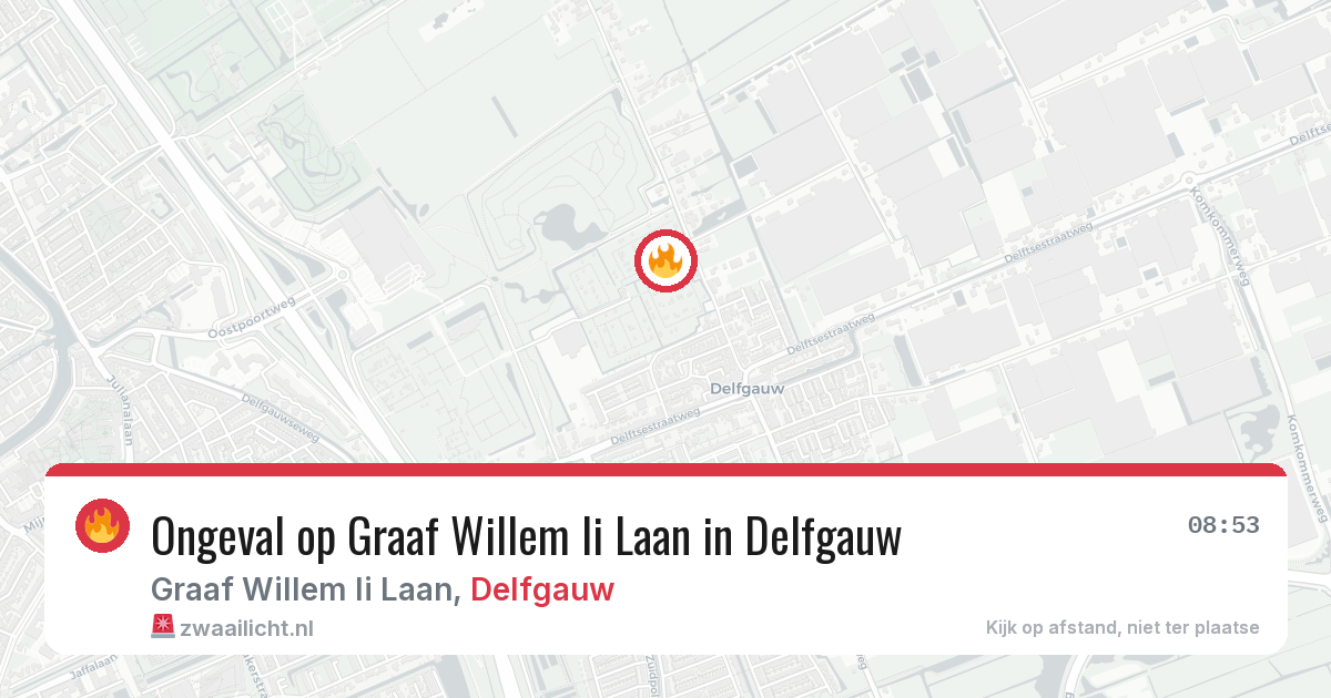 Ongeval op Graaf Willem Ii Laan in Delfgauw — 25 jun 2026
