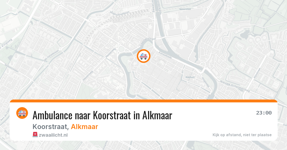 Ambulance naar Koorstraat in Alkmaar — 20 mrt 2026