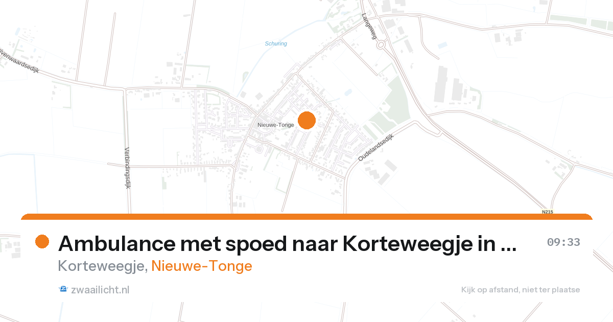 Ambulance met spoed naar Korteweegje in Nieuwe-Tonge — 28 aug 2026