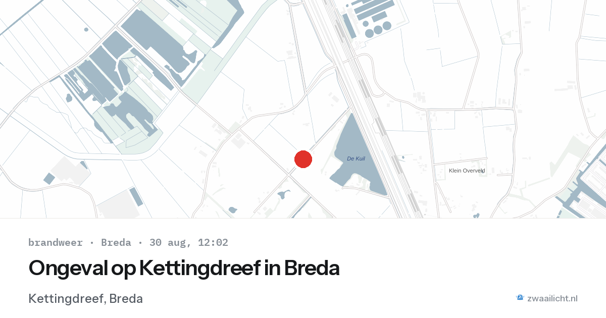 Ongeval op Kettingdreef in Breda — 30 aug 2026