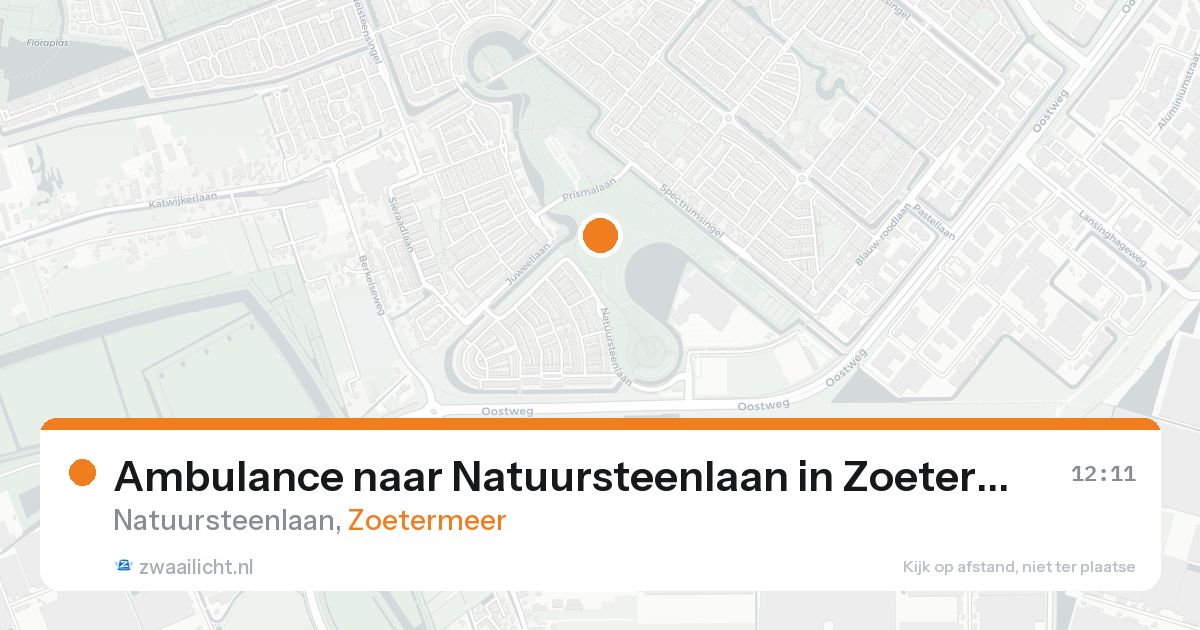 Ambulance naar Natuursteenlaan in Zoetermeer — 16 aug 2026