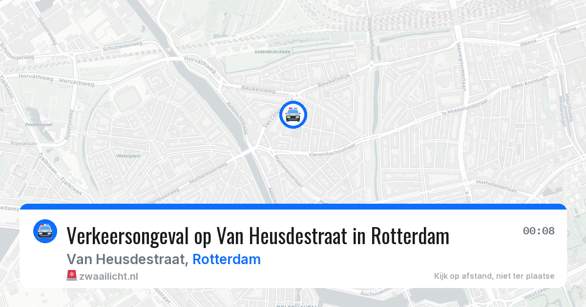 Verkeersongeval op Van Heusdestraat in Rotterdam — 24 jun 2026