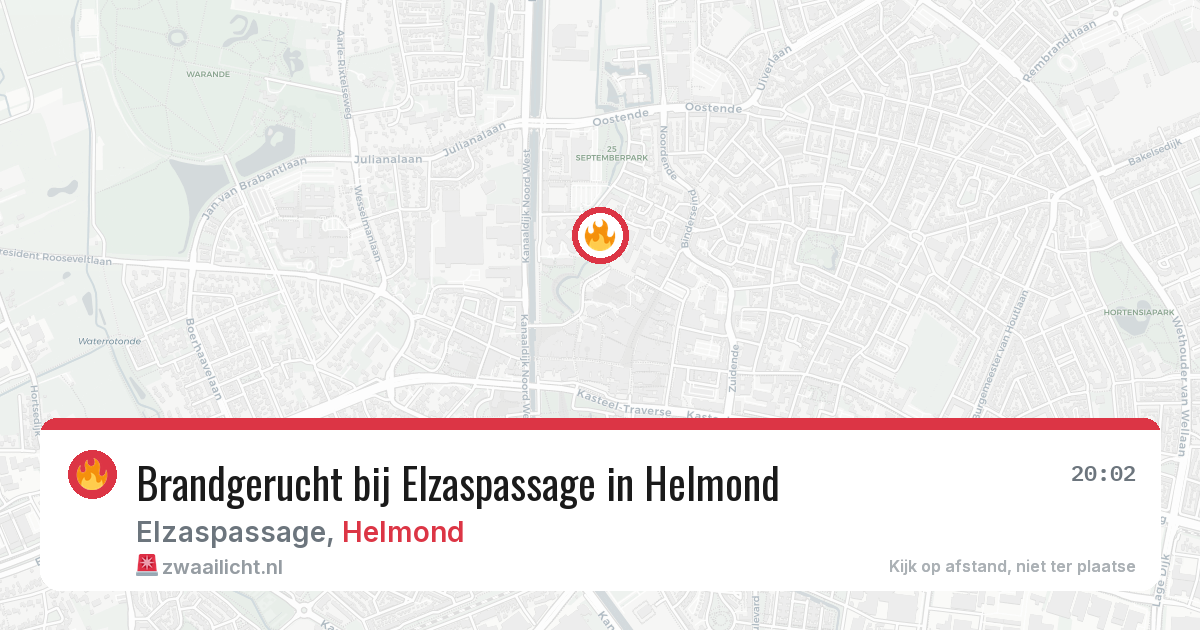 Brandgerucht bij Elzaspassage in Helmond — 22 jun 2026