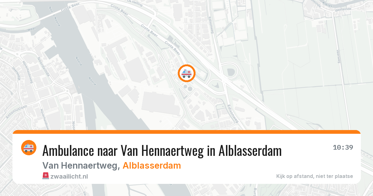 Ambulance naar Van Hennaertweg in Alblasserdam — 31 jul 2026