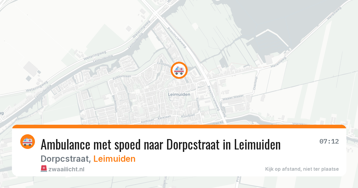 Ambulance met spoed naar Dorpcstraat in Leimuiden — 29 jun 2026