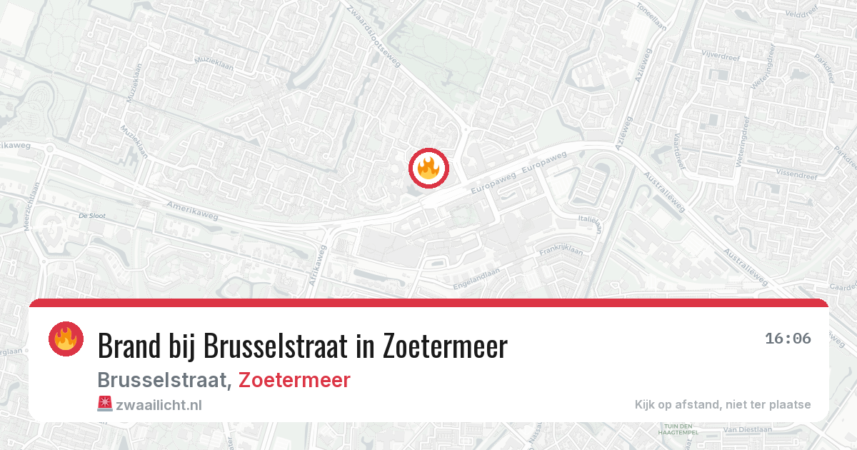 Brand bij Brusselstraat in Zoetermeer — 9 mei 2026