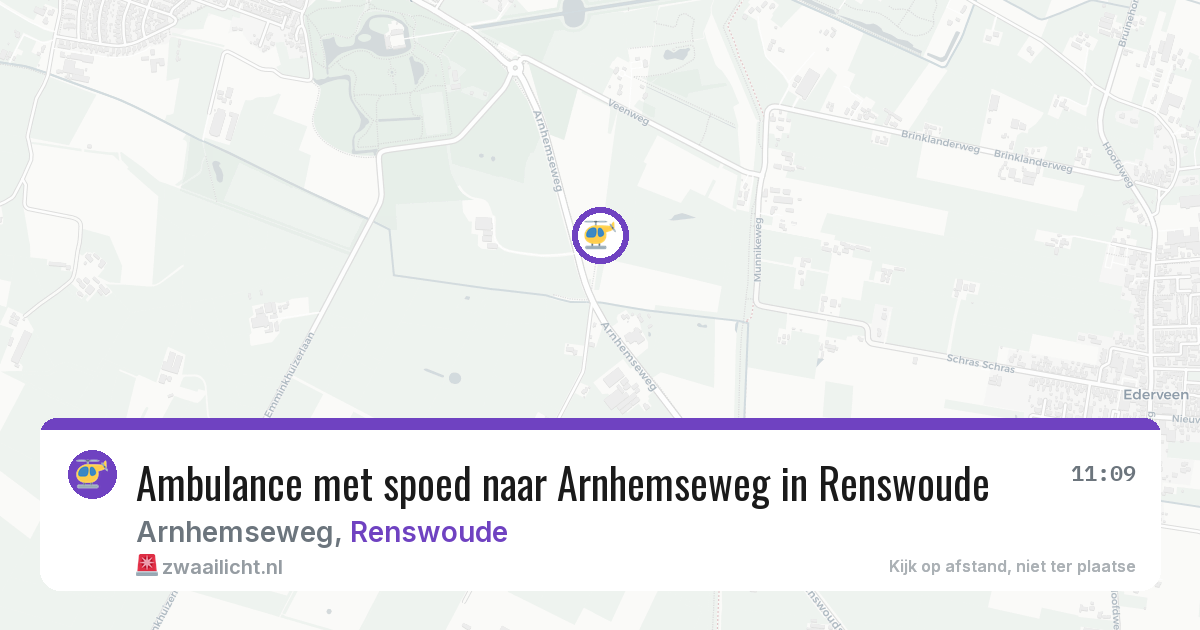 Ambulance met spoed naar Arnhemseweg in Renswoude — 1 aug 2026