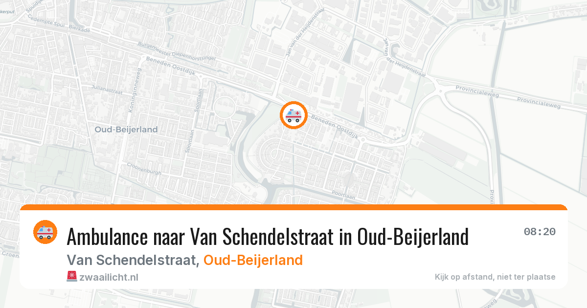 Ambulance naar Van Schendelstraat in Oud-Beijerland — 27 jun 2026