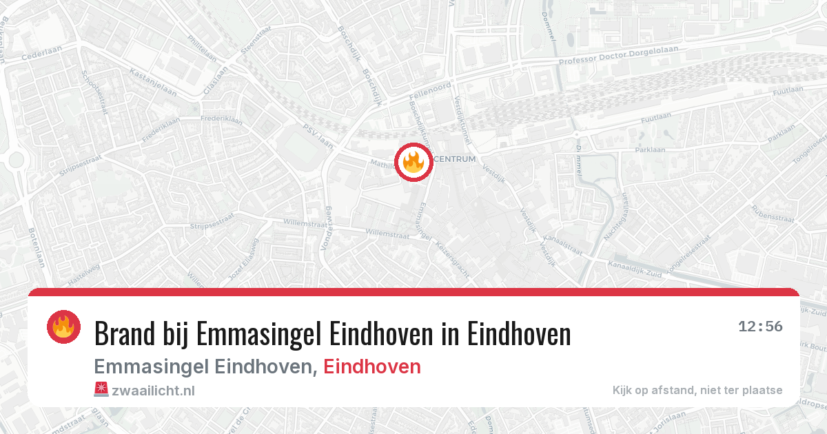 Brand bij Emmasingel Eindhoven in Eindhoven — 5 mrt 2026