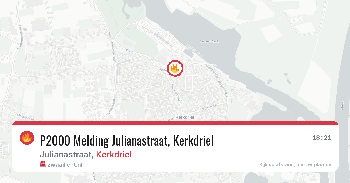 P2000 Melding Julianastraat, Kerkdriel — 8 feb 2026