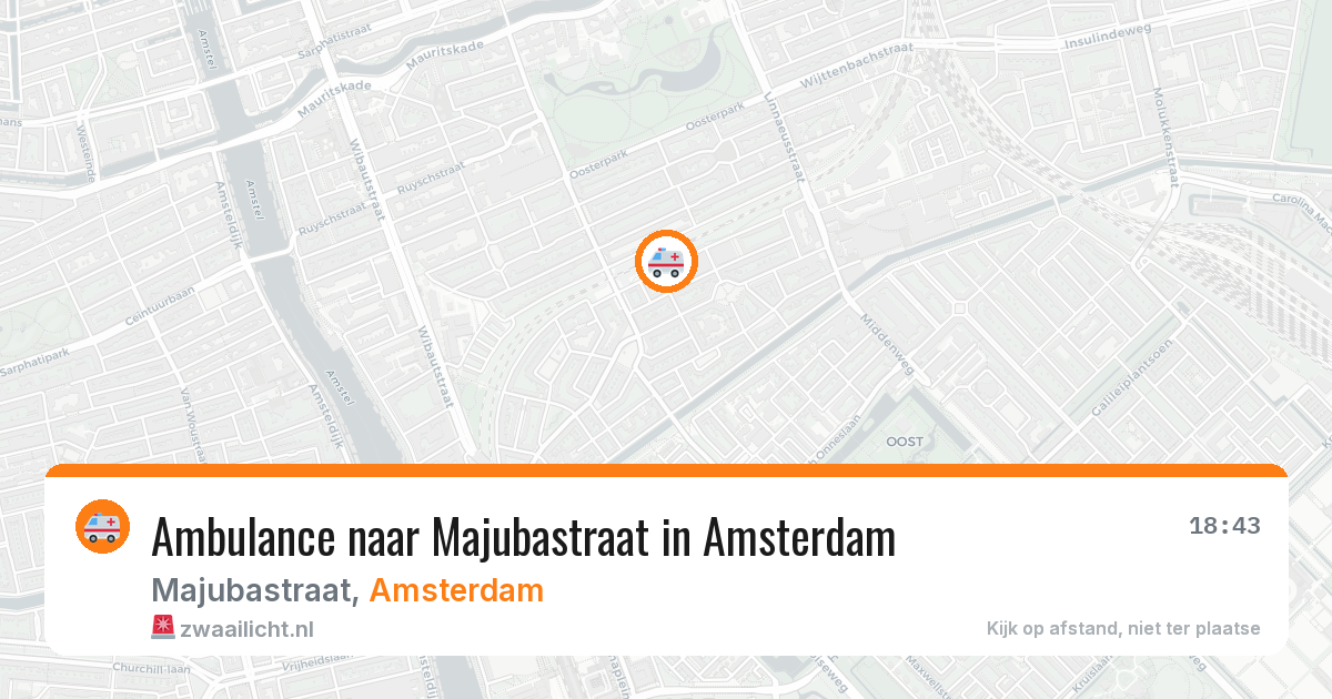 Ambulance naar Majubastraat in Amsterdam — 14 mei 2026