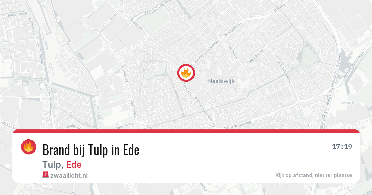 Brand bij Tulp in Ede — 12 aug 2026