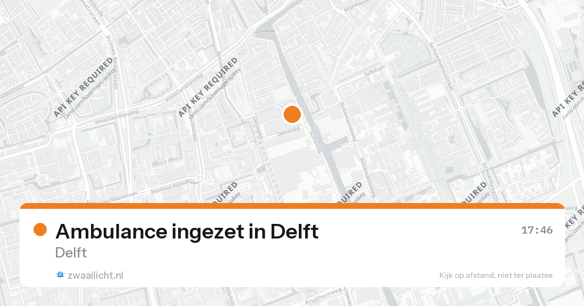 Ambulance ingezet in Delft — 26 aug 2026