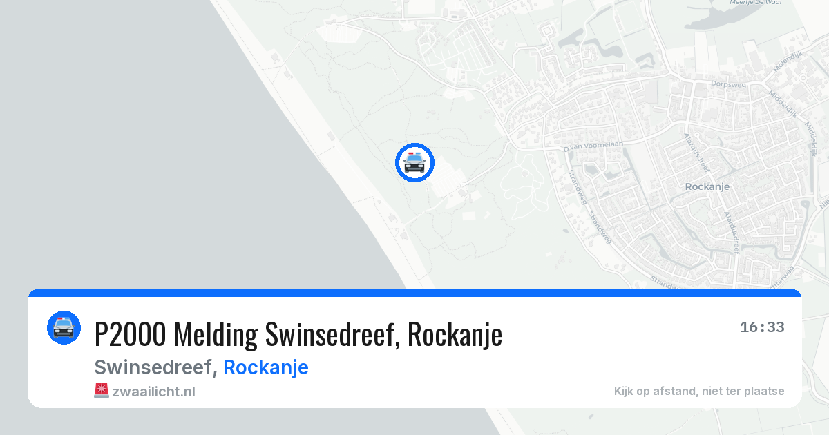 P2000 Melding Swinsedreef, Rockanje — 22 jun 2026