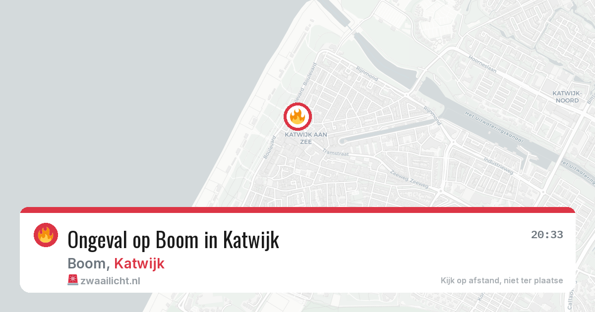 Ongeval op Boom in Katwijk — 25 jun 2026
