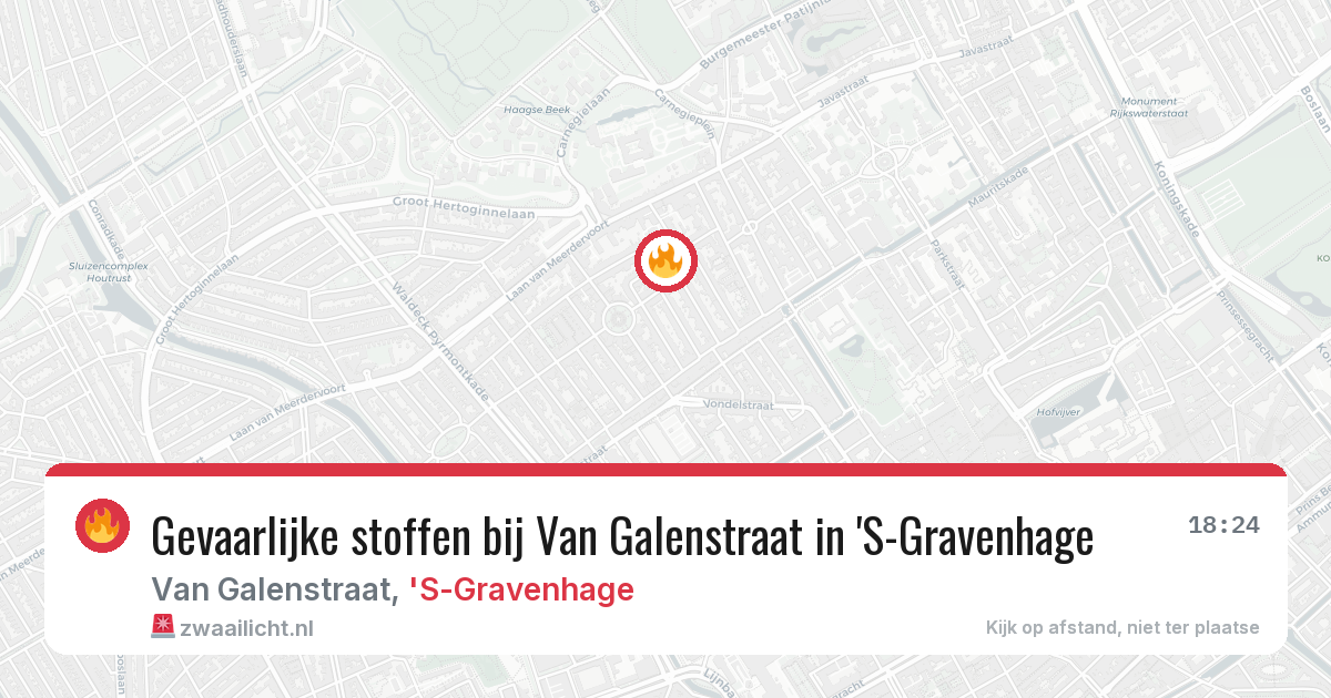 Gevaarlijke stoffen bij Van Galenstraat in 'S-Gravenhage — 4 apr 2026