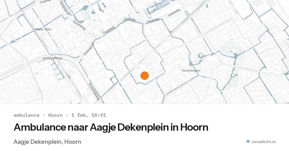 Ambulance naar Aagje Dekenplein in Hoorn — 1 feb 2026