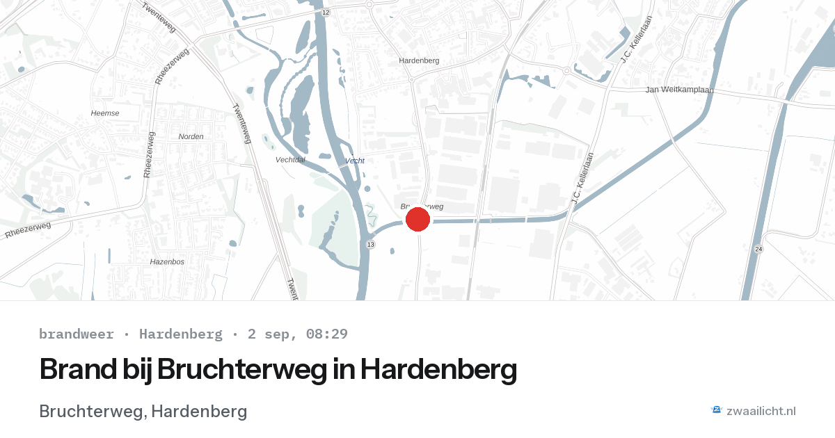Brand bij Bruchterweg in Hardenberg — 2 sep 2026