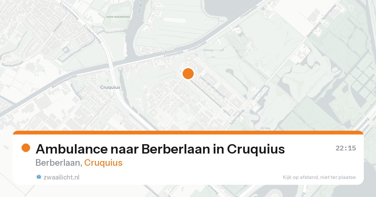 Ambulance naar Berberlaan in Cruquius — 31 mei 2026