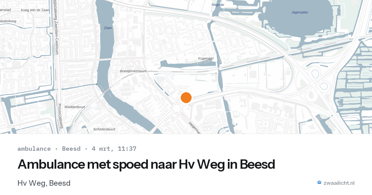Ambulance met spoed naar Hv Weg in Beesd — 4 mrt 2026