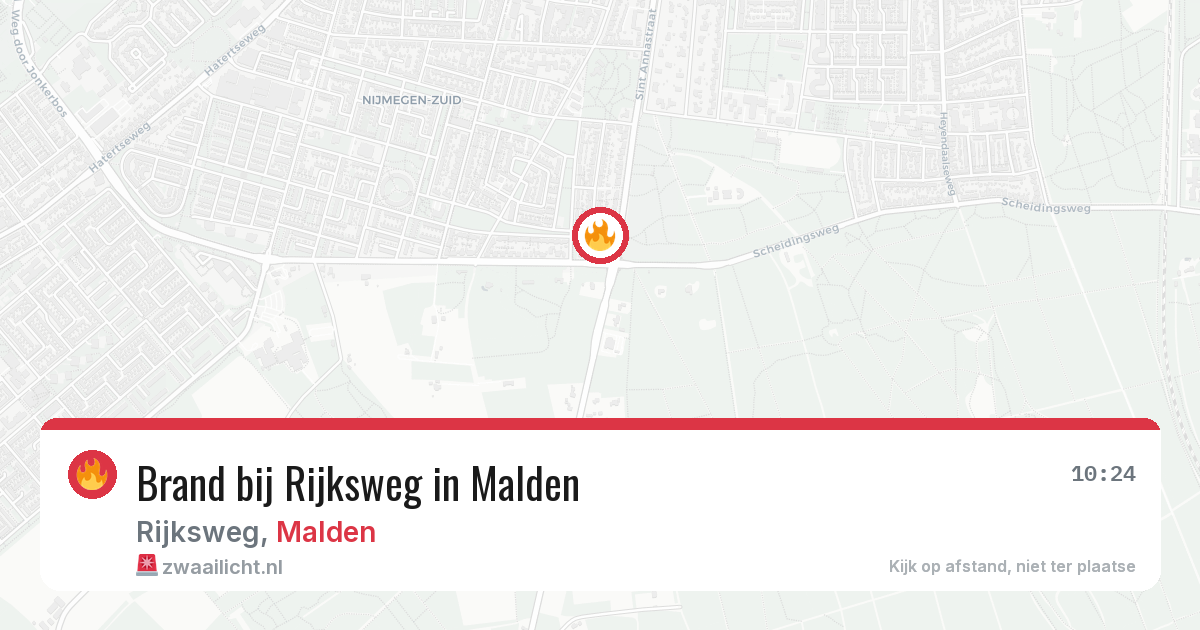 Brand bij Rijksweg in Malden — 28 jun 2026