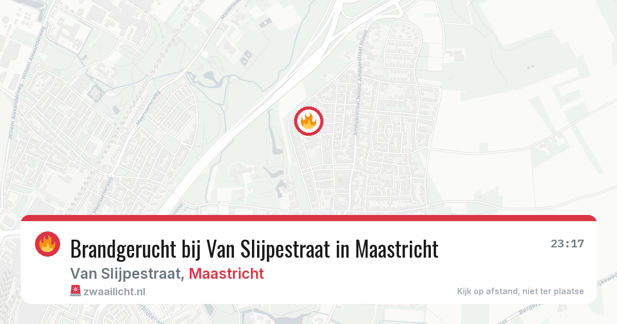 Brandgerucht bij Van Slijpestraat in Maastricht — 11 aug 2026