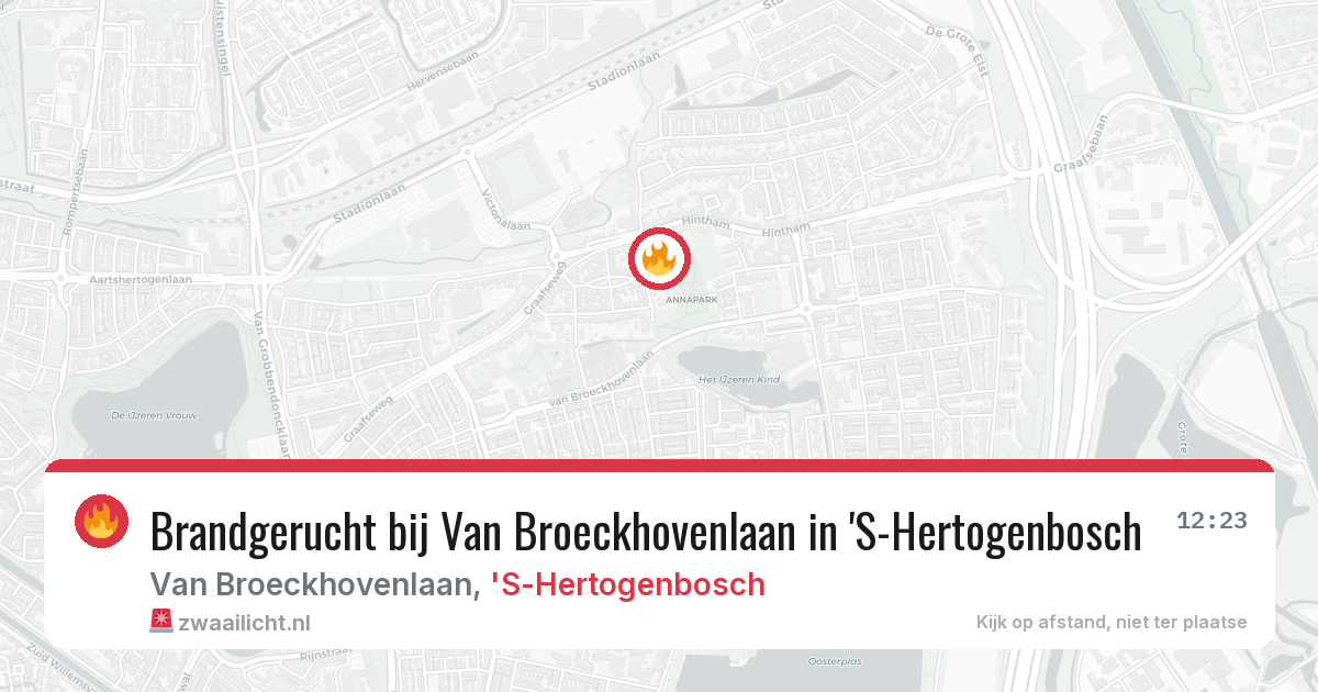 Brandgerucht bij Van Broeckhovenlaan in 'S-Hertogenbosch — 17 jul 2026
