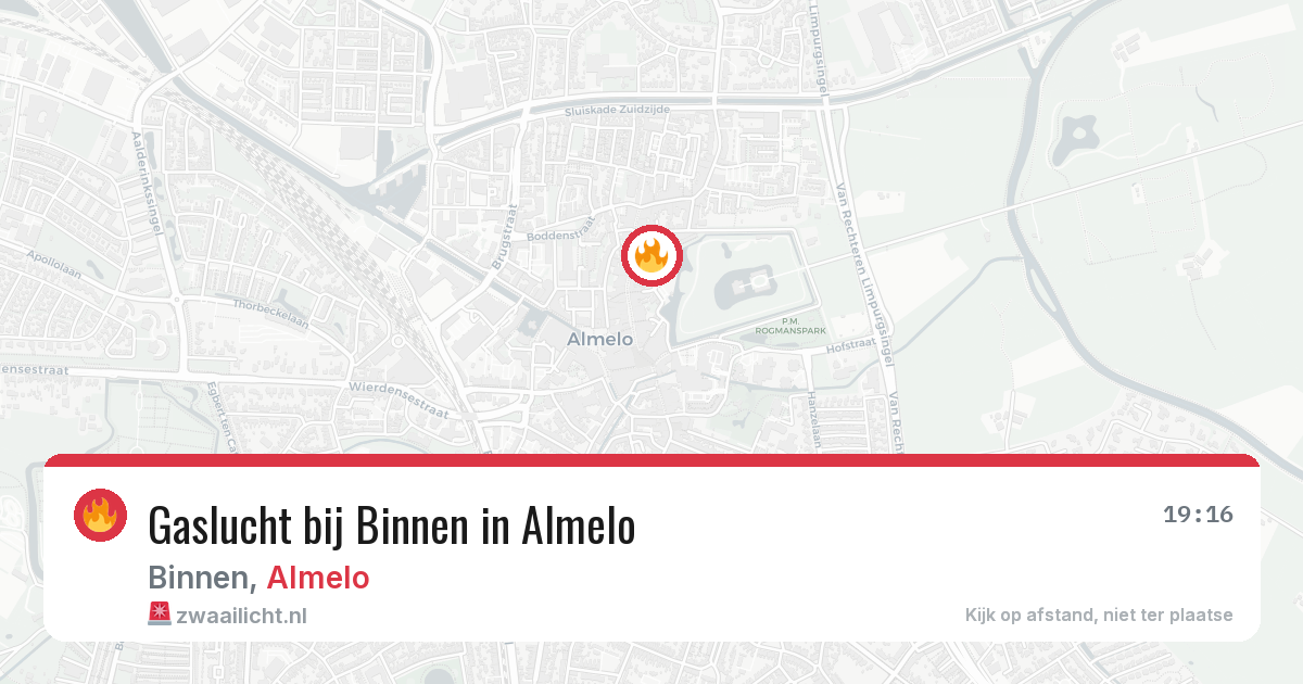 Gaslucht bij Binnen in Almelo — 21 jun 2026