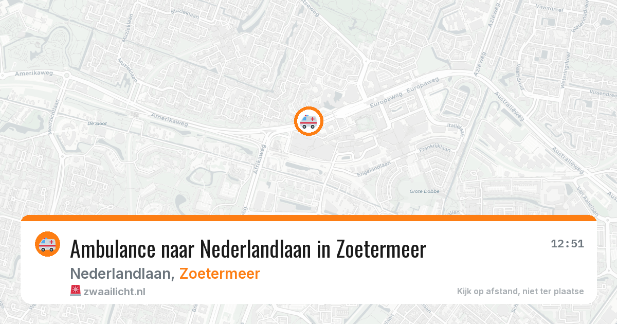 Ambulance naar Nederlandlaan in Zoetermeer — 12 mrt 2026