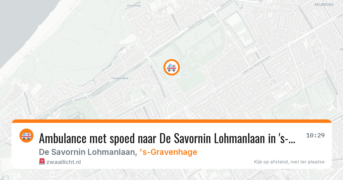 Ambulance met spoed naar De Savornin Lohmanlaan in 's-Gravenhage — 7 jul 2026