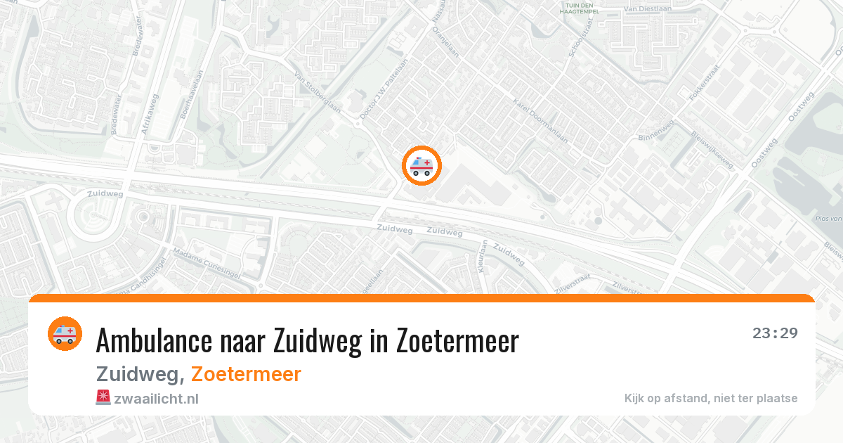 Ambulance naar Zuidweg in Zoetermeer — 1 aug 2026