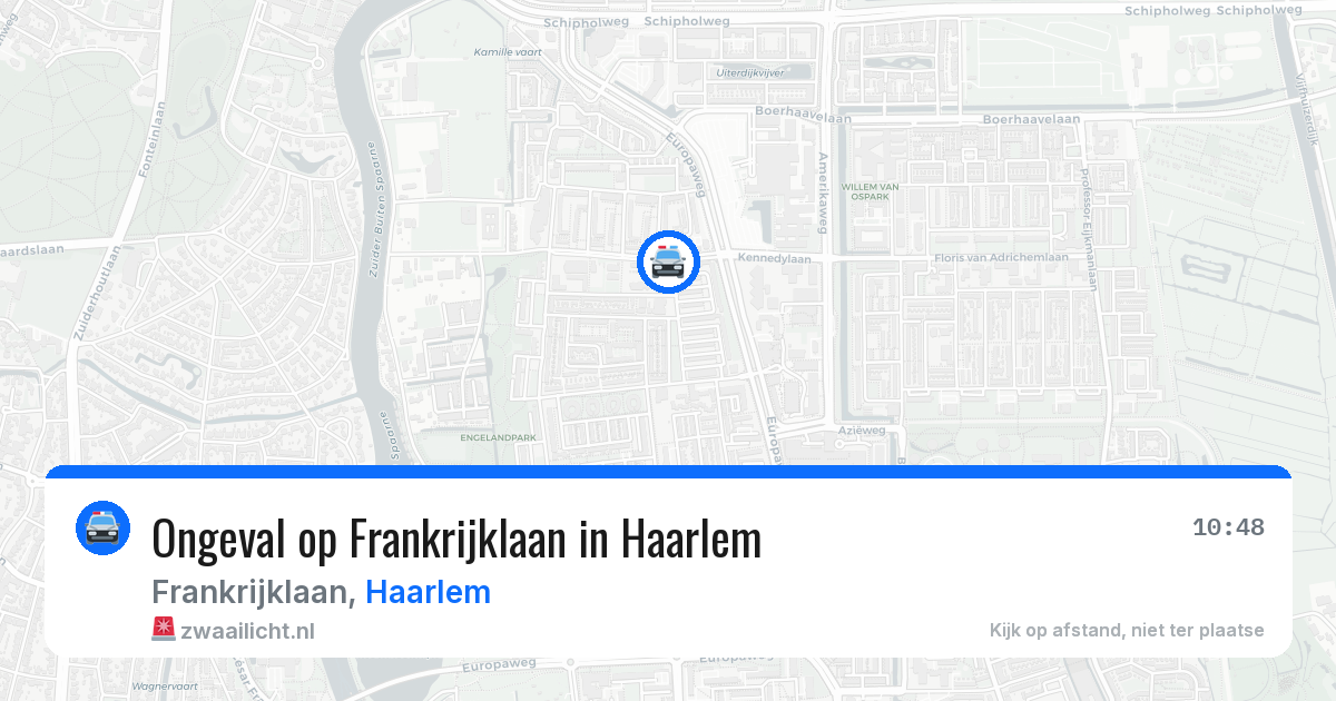 Ongeval op Frankrijklaan in Haarlem — 25 mrt 2026