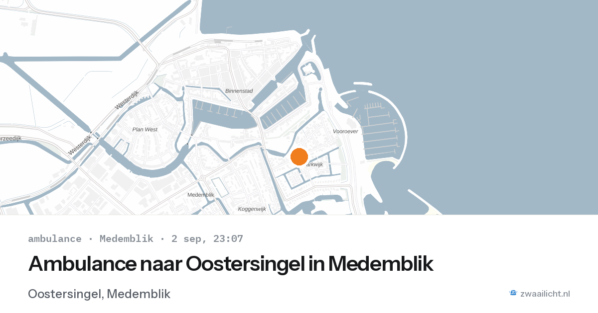 Ambulance naar Oostersingel in Medemblik — 2 sep 2026