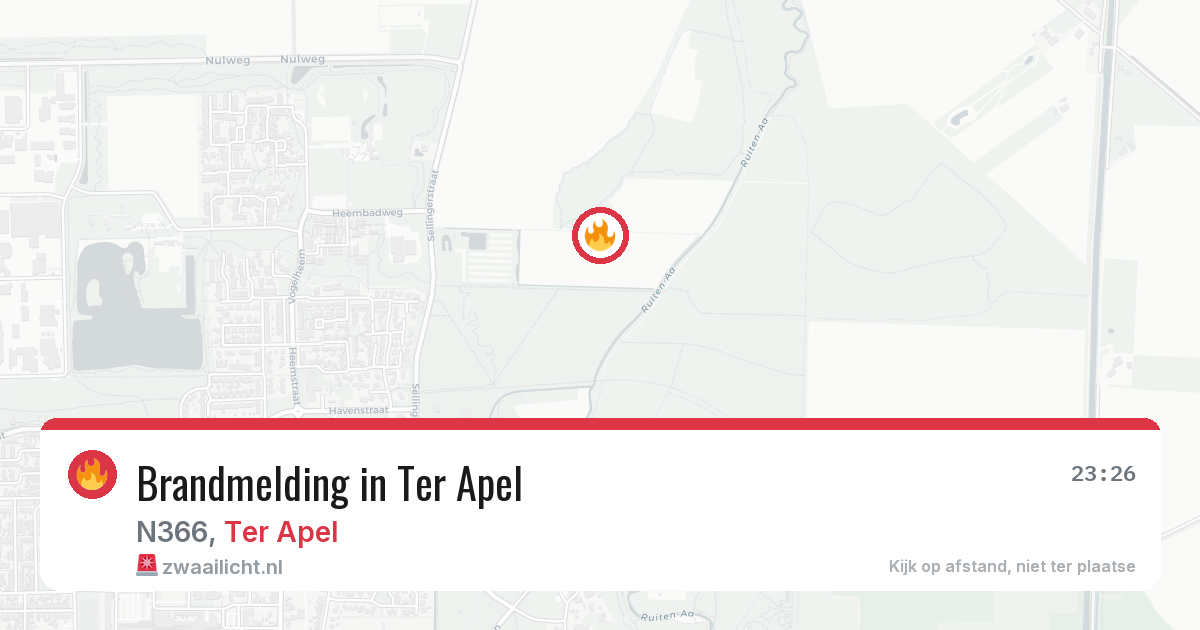 Brandmelding in Ter Apel — 11 aug 2026