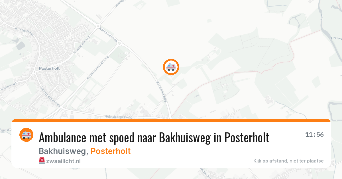 Ambulance met spoed naar Bakhuisweg in Posterholt — 7 jun 2026