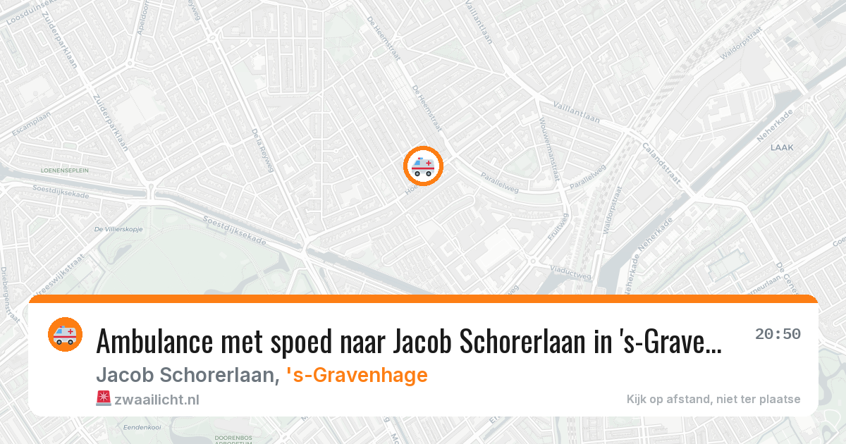 Ambulance met spoed naar Jacob Schorerlaan in 's-Gravenhage — 20 mei 2026