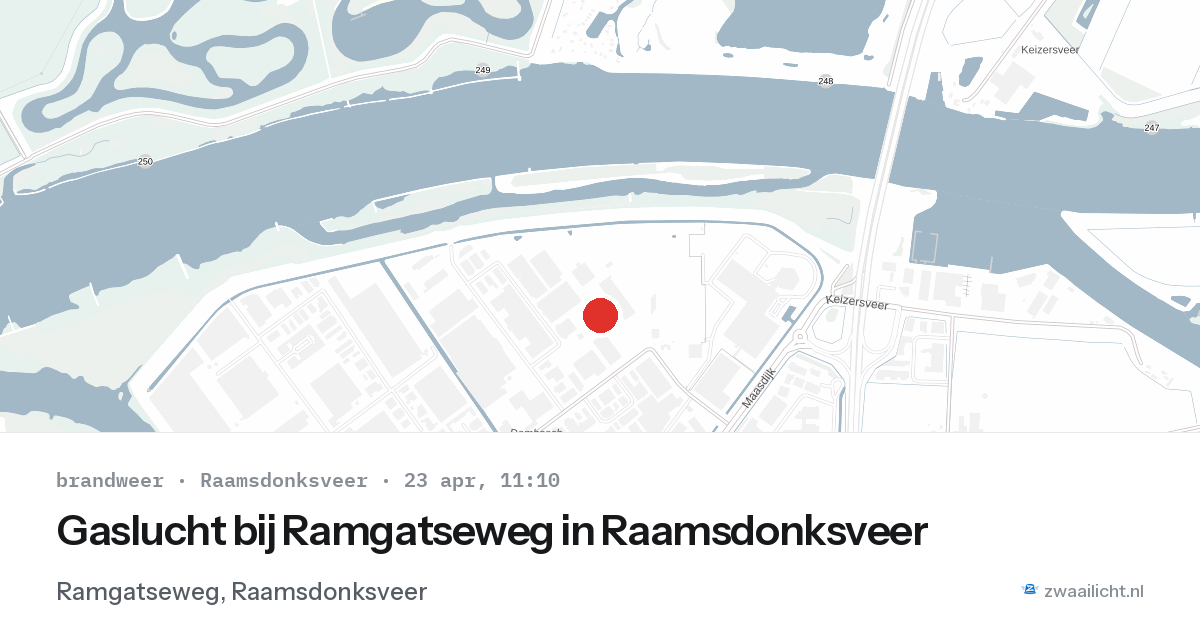 Gaslucht bij Ramgatseweg in Raamsdonksveer — 23 apr 2026