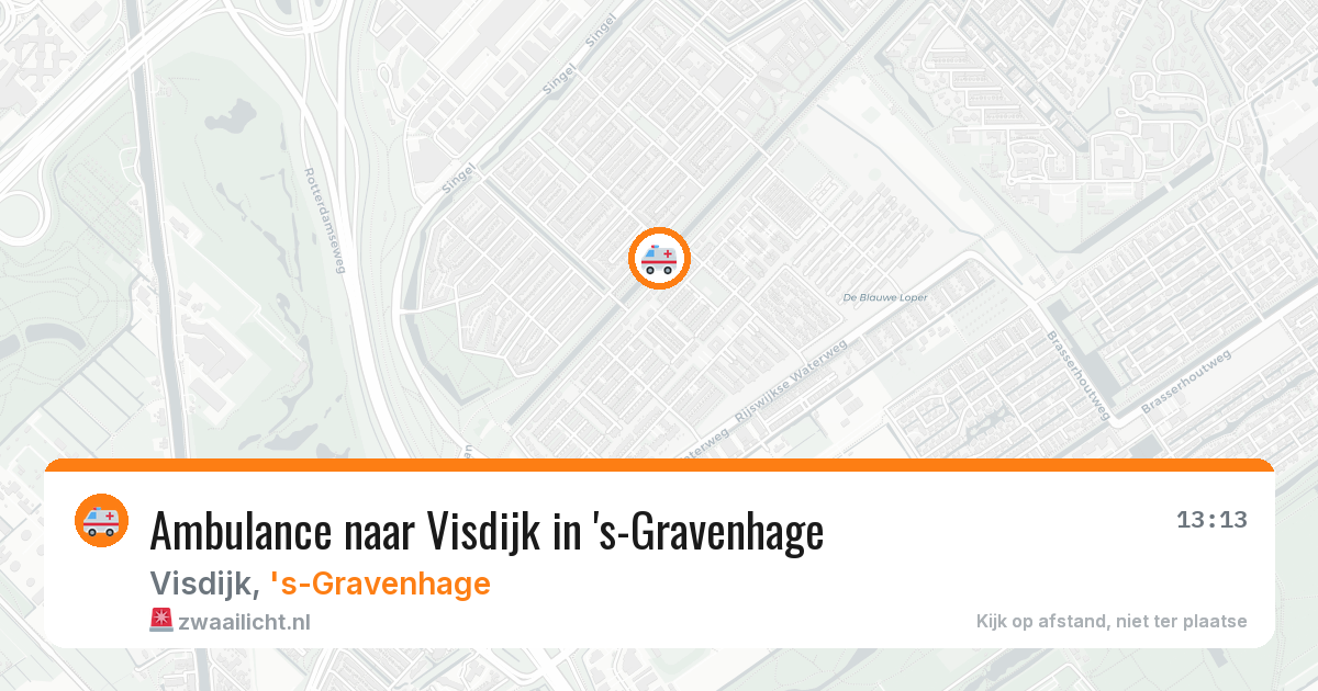 Ambulance naar Visdijk in 's-Gravenhage — 31 jul 2026