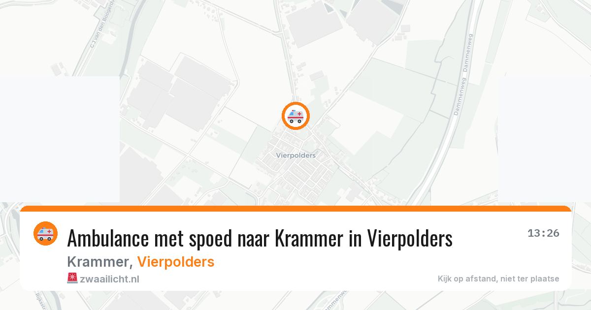 Ambulance met spoed naar Krammer in Vierpolders — 10 jun 2026