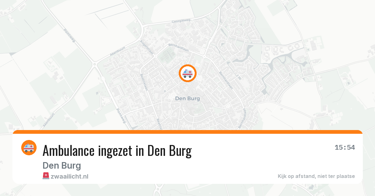 Ambulance ingezet in Den Burg — 25 mei 2026
