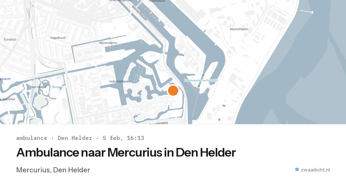 Ambulance naar Mercurius in Den Helder — 5 feb 2026