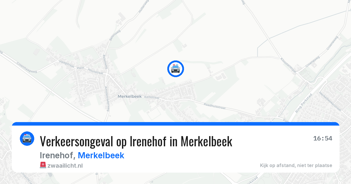 Verkeersongeval op Irenehof in Merkelbeek — 3 aug 2026