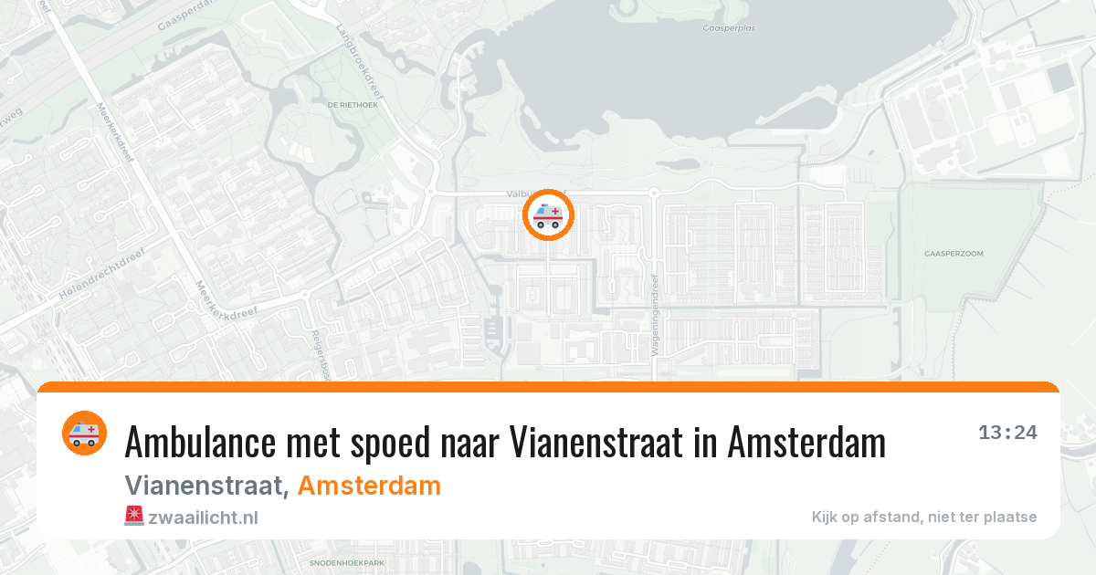 Ambulance met spoed naar Vianenstraat in Amsterdam — 15 jun 2026
