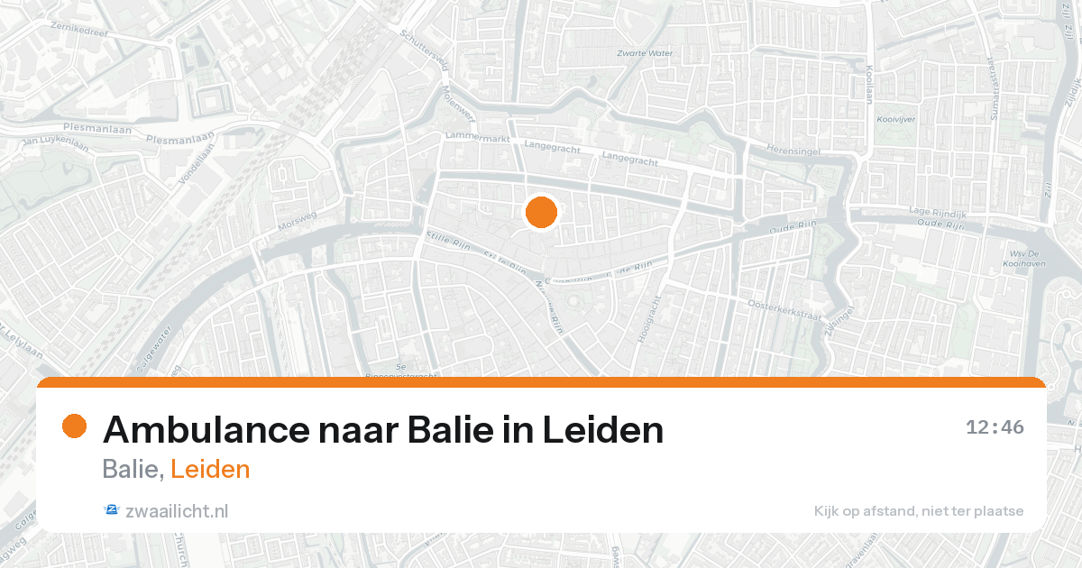 Ambulance naar Balie in Leiden — 11 jul 2026