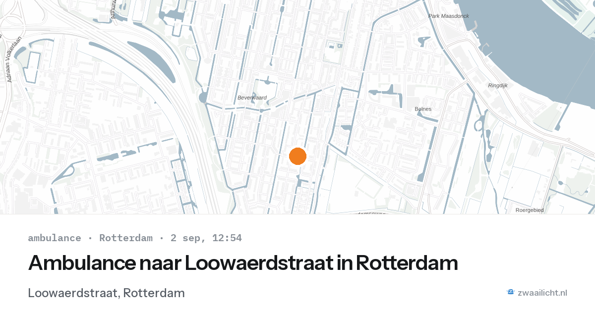 Ambulance naar Loowaerdstraat in Rotterdam — 2 sep 2026