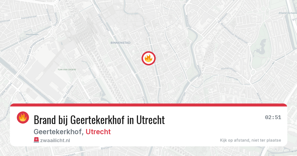 Brand bij Geertekerkhof in Utrecht — 24 mei 2026