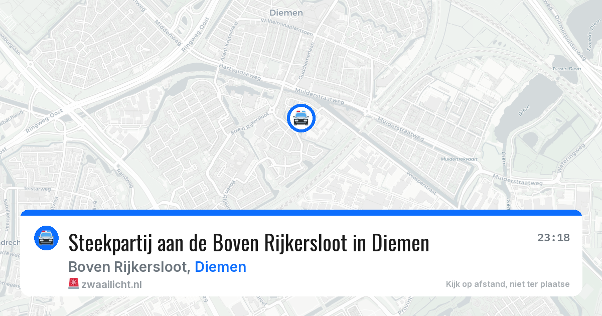 Steekpartij aan de Boven Rijkersloot in Diemen — 10 mrt 2026
