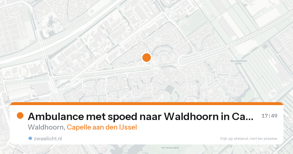 Ambulance met spoed naar Waldhoorn in Capelle aan den IJssel — 25 aug 2026