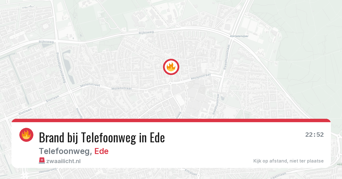 Brand bij Telefoonweg in Ede — 1 aug 2026