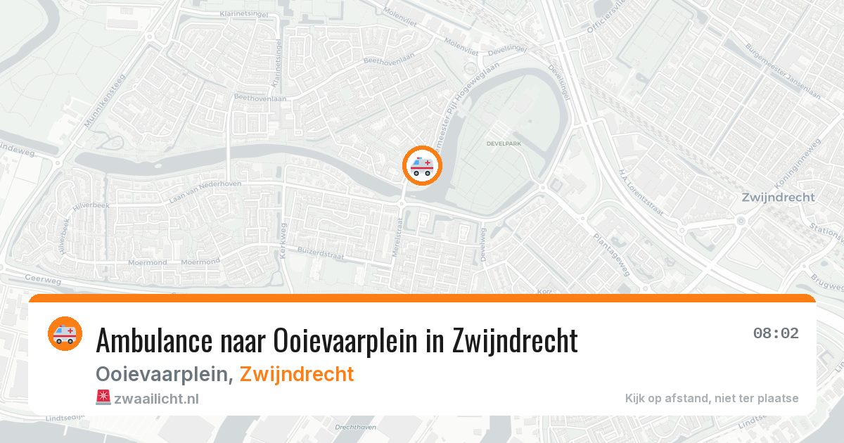 Ambulance naar Ooievaarplein in Zwijndrecht — 13 aug 2026